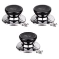 thumbnail image 1 of 3 Pieces Pot Lid Handle Knob Cap Universal Replacement Heat Resistant PP Stainless Steel for Kitchen Cookware Users, 1 of 9
