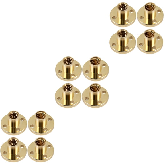 DINHEAROM Lead Screw Nut Golden for 3D Printing 12Pcs