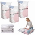 thumbnail image 1 of 3-Pieces No Pump Vacuum Storage Bags, 2026 New No-Pump 3D Vacuum Storage Bags, Large Vacuum Storage Compression Bags for Clothes, Blankets, Bedding, Comforters (3PCS, L), 1 of 7