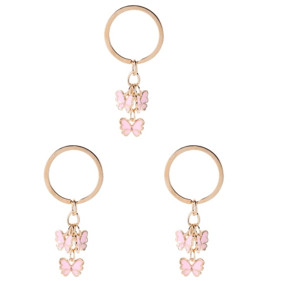 FOMIYES Aesthetic Metal Keychain Butterfly Small Lightweight Decorative 3Pcs
