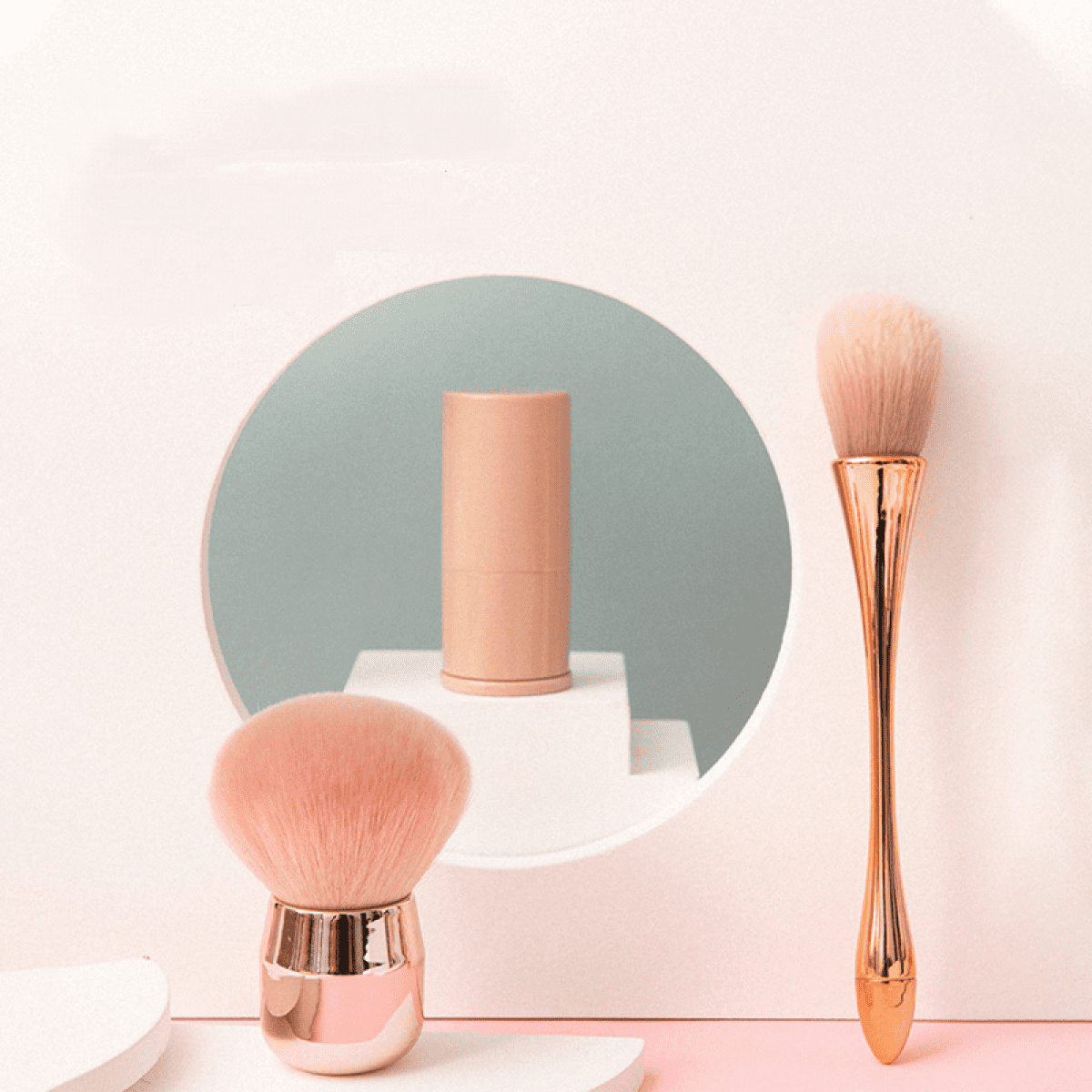 3 Pieces Retractable Brush,Kabuki Makeup Blush Face Brushes,Powder