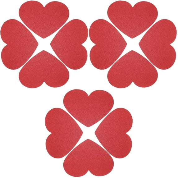 3 Pieces Rhinestones Heart Shaped Greeting Card Paper Cards