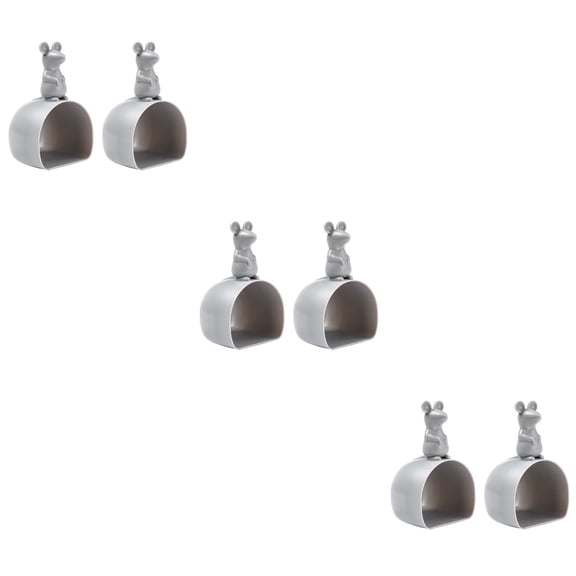 LITINKIMI Rice Measuring Spoon Multi-Purpose Scoop Grey for Kitchen 6Pcs