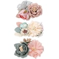 thumbnail image 1 of 3 Pieces Rose Flower Hairpin Hair Clip Flower Pin up Wedding Flower Brooch for Girls Women Hair Accessory, 1 of 10