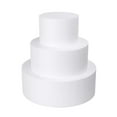thumbnail image 1 of 3 Pieces Round Cake Dummies 4/6/8 Inch Styrofoam Cake Models for Sugarcraft Flower Decorating Wedding Display Practice, 1 of 7