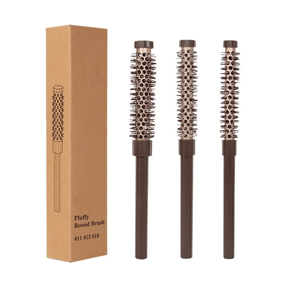 3 Pieces Round Hair Brush Set Hairdressing Hair Accesories for Volumizing and Curling Short Hair Bangs and Root