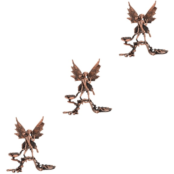3-Piece Angel Crystal Sculpture Base Set for Living Room Decoration, Festival Home Decor