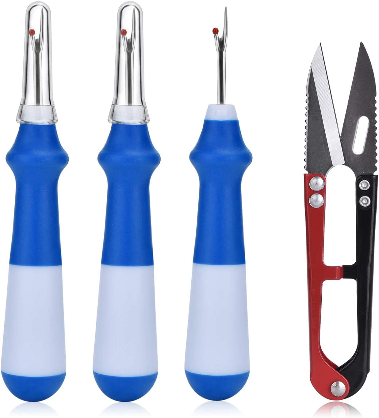 3 Pieces Seam Ripper with One Trimming Scissor, Handy Stitch Rippers ...