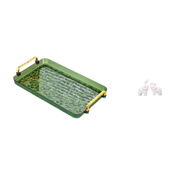 3 Pieces Serving Tray Elephant Sculpture Kitchen Decor with Resin Material for Dining Room Housewarming Party Tabletop