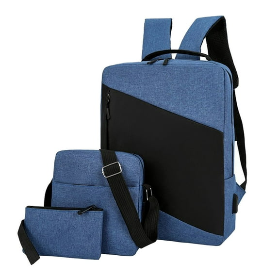 3 Pieces Set Laptop Backpack for Men Women Tablet Water-Repellent Lightweight for Travel Business College