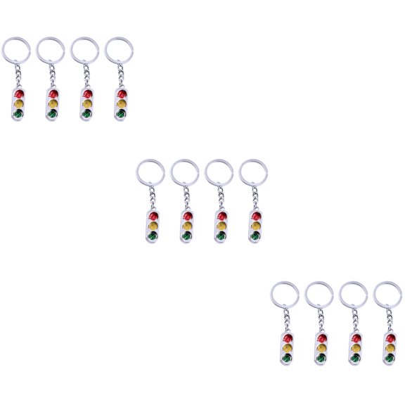 3 Pieces Signal Light Keychain Trim for Mini Ring Retractable Toy Holder Fob
