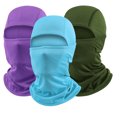3 Pieces Ski Mask Balaclava Full Face Mask for Men Women Windproof Balaclava Sun Protection Breathable Face Cover,Combination 1