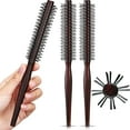 thumbnail image 1 of 3 Pieces Small Round Brush for Short Hair, 1 Inch Styling Hair Brush for Pixie, 1 of 5