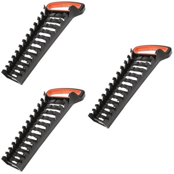3 Pack Ratchet Wrench Holder Socket Organizer Rack with Handle Black