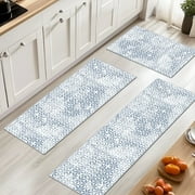 Soulgenix Kitchen Rug Sets, 3 Pieces Runner Rug with Non-Slip Baking for Kitchen Floor Comfort Standing, Rugs Mat with 20"x32"+20"x47"+20"x59"