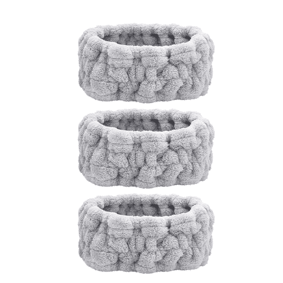 3 Pieces Spa Headband for Women Facial Makeup Headband Soft Terry Cloth Hairband for Washing Face Mask Spa Shower Gifts
