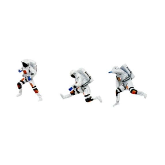 3 Pieces Space Figure Tabletop Ornament Plastic 1:64 Scale for Miniature Scene Layout and Model Projects