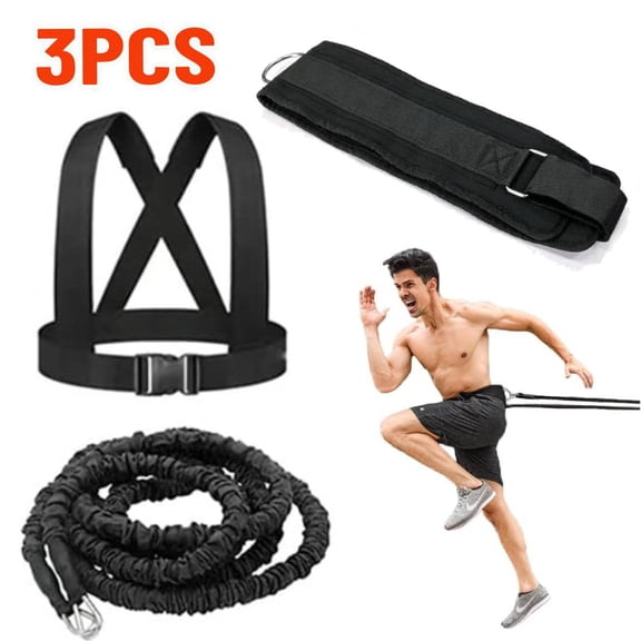 3 Pieces Speed Training Kit / Overload Running Resistance & Release / Harness & Resistance Band, Speed and Agility Equipment for Sprint and Football, Basketball, Soccer
