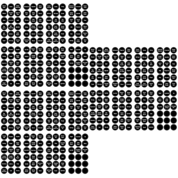 3 Pieces Spice Jar Labels Ingredient Stickers Organization