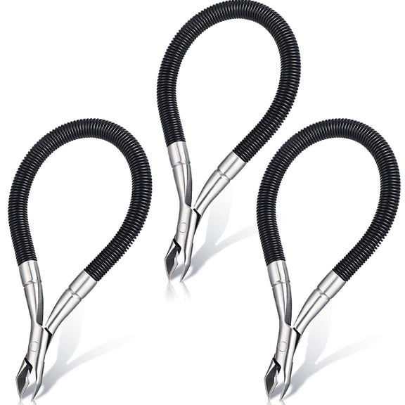 3 Pieces Spring Cuticle Trimmer, Easy to Remove Grip and Snip Spiral Shear Dead Skin Remover Nipper Pedicure Manicure Tools for Nails