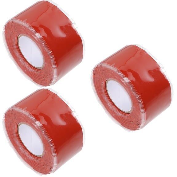 3 Pieces Strip Waterproof Tape PPR Pipe Repair Tape 5.2x5.2cm Red