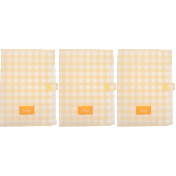 WRISTBIQUE 3Pack Yellow Expandable File Folder Student Document Organizer