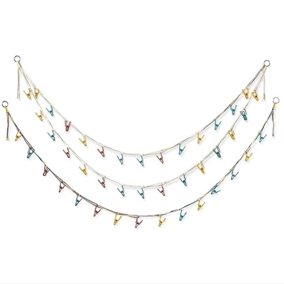 3 Pieces Stuffed Toy Chain Display Organizer Strong Toy Organizer Storage Chain Stuffed Animal Toy Holder Hanging with 54 Metal Clips for Hanging Plush Toys Display