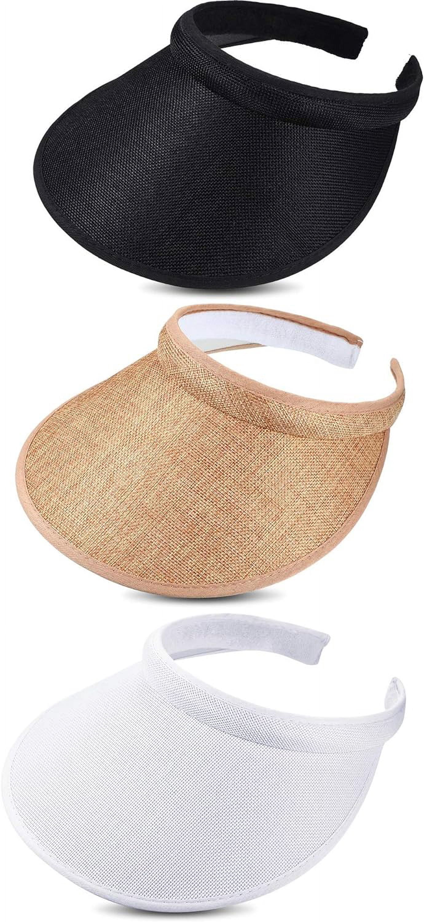 3 Clip-on Wide Brim Visors Adjustable Sport Cap Summer 2 Pack Visor Women Men Sun Hat Clip On Visors Adjustable 6 3  main image 4