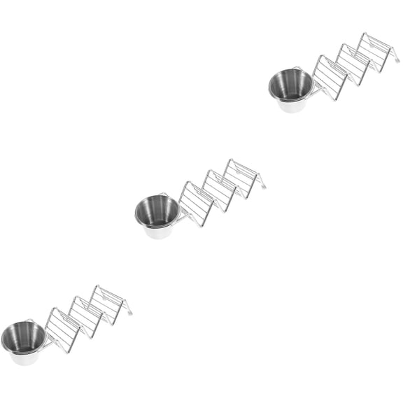 3 Pieces Taco Stand Party The House Burritos Trays for Food Serving Tortilla Cake Pancakes Stainless Steel