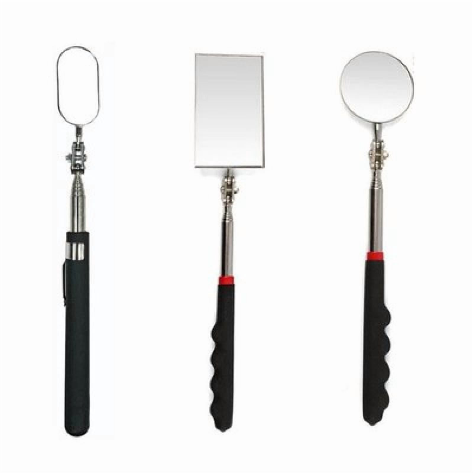 3 Pieces Telescoping Inspection Mirror Round Square Mirror Inspection ...