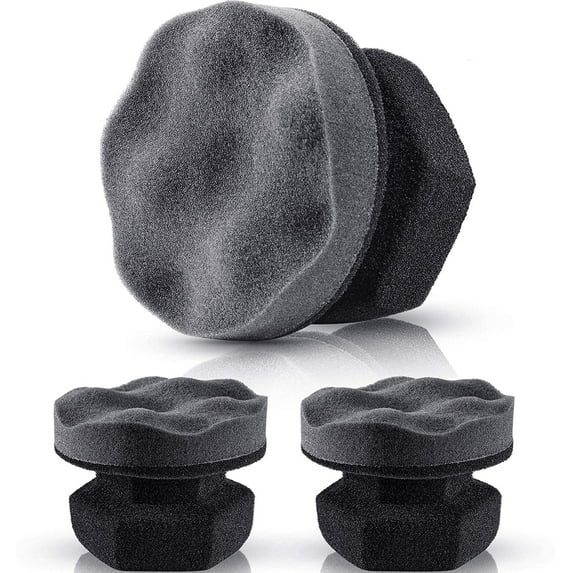 3 Pieces Tire Shine Applicator Dressing Pads Sponge Foam Gel Wet Car Detailing Reusable Cleaning Supplies for (Gray,4.33 Inch) Gray 4.33 Inch