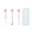thumbnail image 1 of 3 Pieces Toddler Utensils Kids Silverware Set with Silicone Handle for Children, 1 of 5