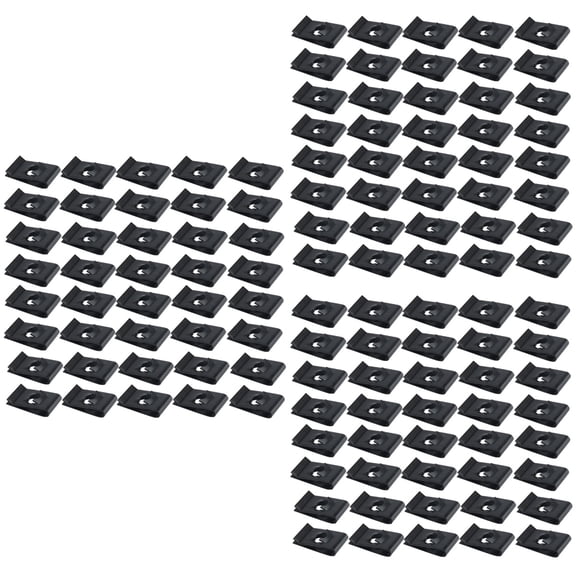 WEUVEB Motorcycle U Nut Black Easy Install for Bumper Fixing 150Pcs