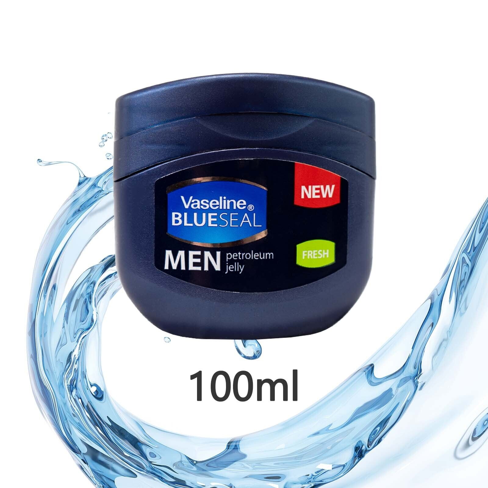 3 Pieces Vaseline Men's Fresh Jelly Blue Seal 3.4 fl oz