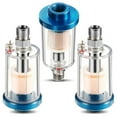 thumbnail image 1 of 3 Pieces Water Oil Separator Filter Airbrush Filter Moisture Separator for Air Line Compressor Fitting, 1/4 Inch NPT Inlet and Outlet, 1 of 6