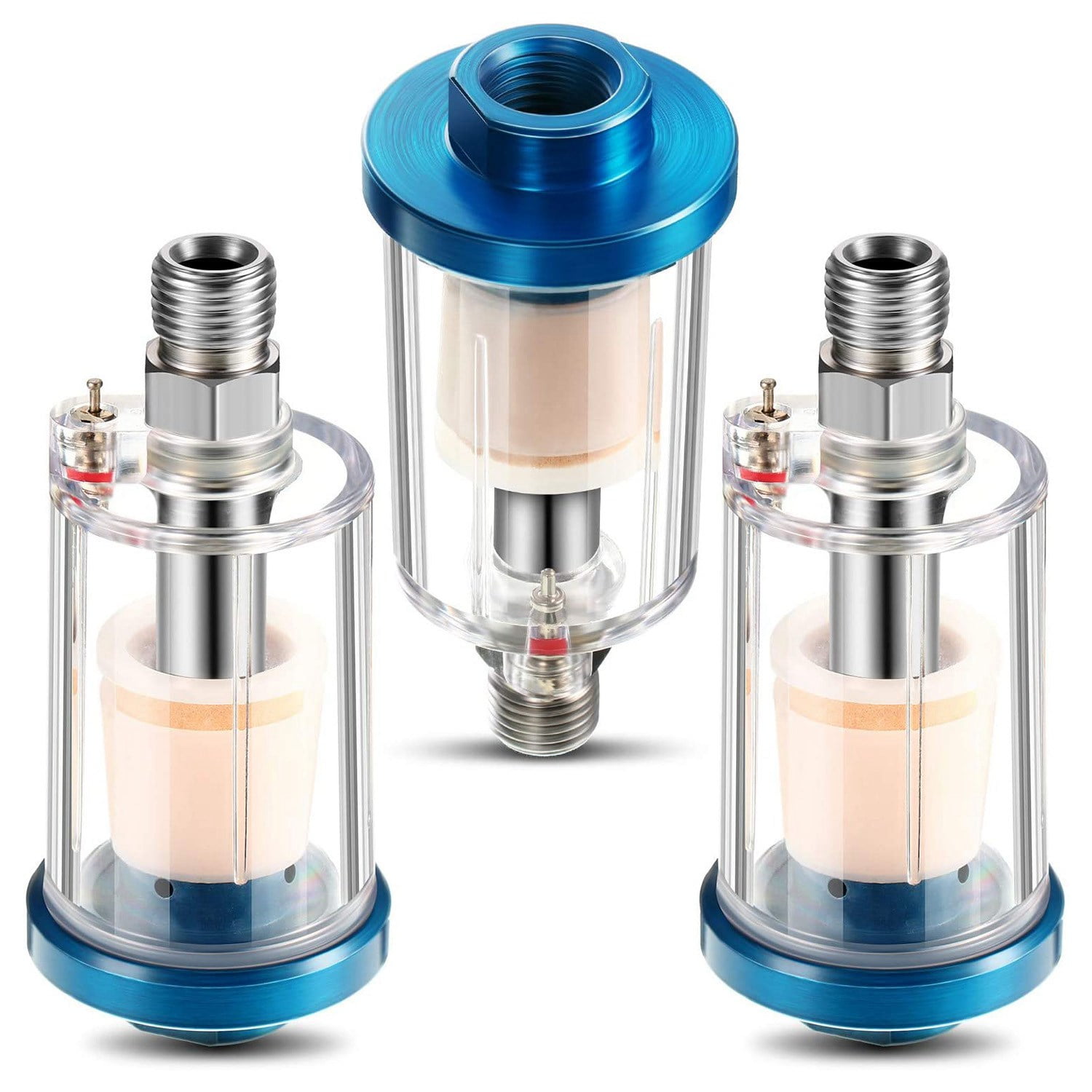 3 Pieces Water Oil Separator Filter Airbrush Filter Moisture Separator ...