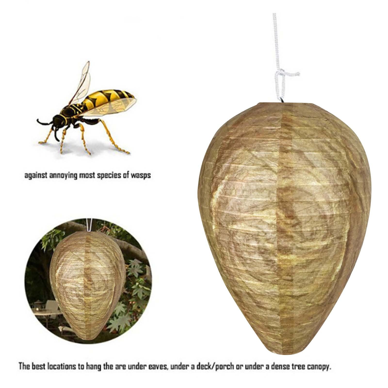 3 Pieces Waterproof Wasp Nest Decoys Hanging Deterrents Cloth Wasp Nest NonToxic Bee