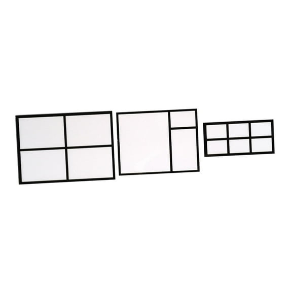 3 Pieces Window Model Miniature Window Diorama Model Kit Acrylic Material for 1/20 Scale Bedroom Furniture Accessories