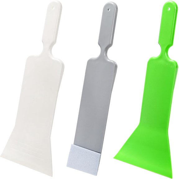 3 Pieces Window Tint Tools, Long Handle Auto Bulldozer Squeegee Scrubber Paddle Squeegee Kit, Flat Glass Scraper Cleaning Tool for Car Front Windows Rear Glass