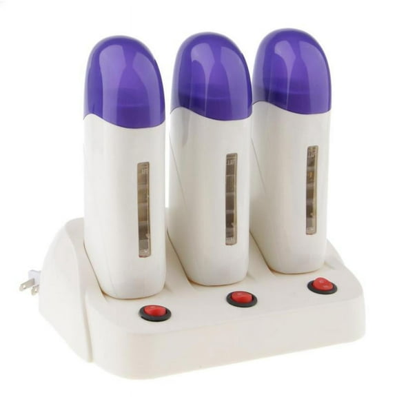 3 Pieces Women Epilators Hair Removal Depilatory Roll on Heater Roller Waxing Warmer Machine