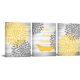 thumbnail image 1 of 3 Pieces Yellow Gray Bathroom Wall Art Prints Dahlia Flowers Relax Soak Unwind Signs on Rustic Wood Background Canvas Picture Stretched and Framed for Bedroom Living Room Ready to Hang, 1 of 6