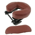 thumbnail image 1 of 3 Pieces for Massage Adjustable Alloy Headrest Foam Down Cushion & Armrest Pad with Leather Cover - Red, 1 of 10