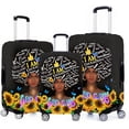 thumbnail image 1 of 3 Pieces of Luggage Cover Travel Suitcase Protector African American Girl Elastic Washable Baggage Covers for Set of 3 Luggage (S&M &L), 1 of 6