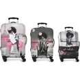 thumbnail image 1 of 3 Pieces of Luggage Cover Travel Suitcase Protector Cute Girls Elastic Washable Baggage Covers for Set of 3 Luggage (S&M &L), 1 of 6