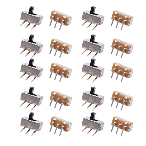 3 Pin 2 Position Slide Switches SS12D005 20 Count Small Toggle Switches for Repair