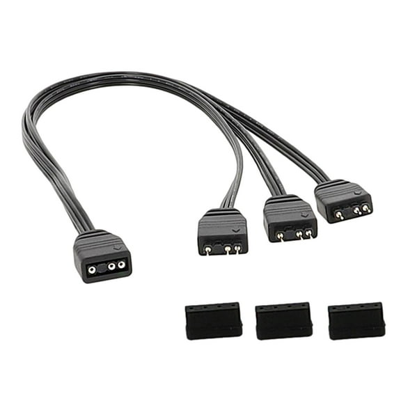 3 Pin ARGB Splitter Cable Expand and Control Multiple Addressable Devices for CPU Coolers 5v ARGB Fan Computer Chassis