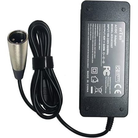 3-Pin XLR AC/DC Adapter Replacement Charger Compatible with VERPAL Electric Wheelchair for Adults Lithium Battery 24V 24VDC 24VDC 24.0V 29.4V DC29.4V Power Supply Cable Cord
