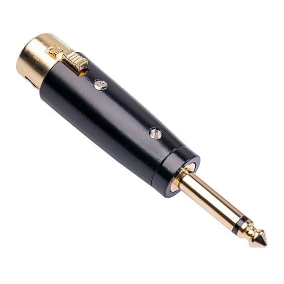 3-Pin XLR Female to 1/4" 6.35mm Male Plug Audio Microphone Mic TRS Adapter Gender Changer Connector-2pcs