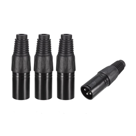 3-Pin XLR Male Connector For Microphone Mic Cable Plug Connector Mic Audio Socket 4pcs ,YL3034