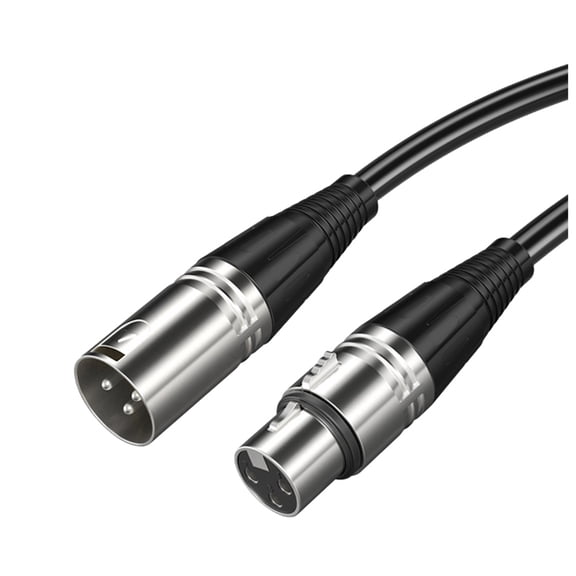 3 Pin XLR Male to Female Microphone Cable Audio Guitar Mixer Speaker Patch Panel 1.5Meter
